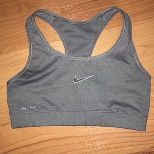 Gray Nike Sports Bra